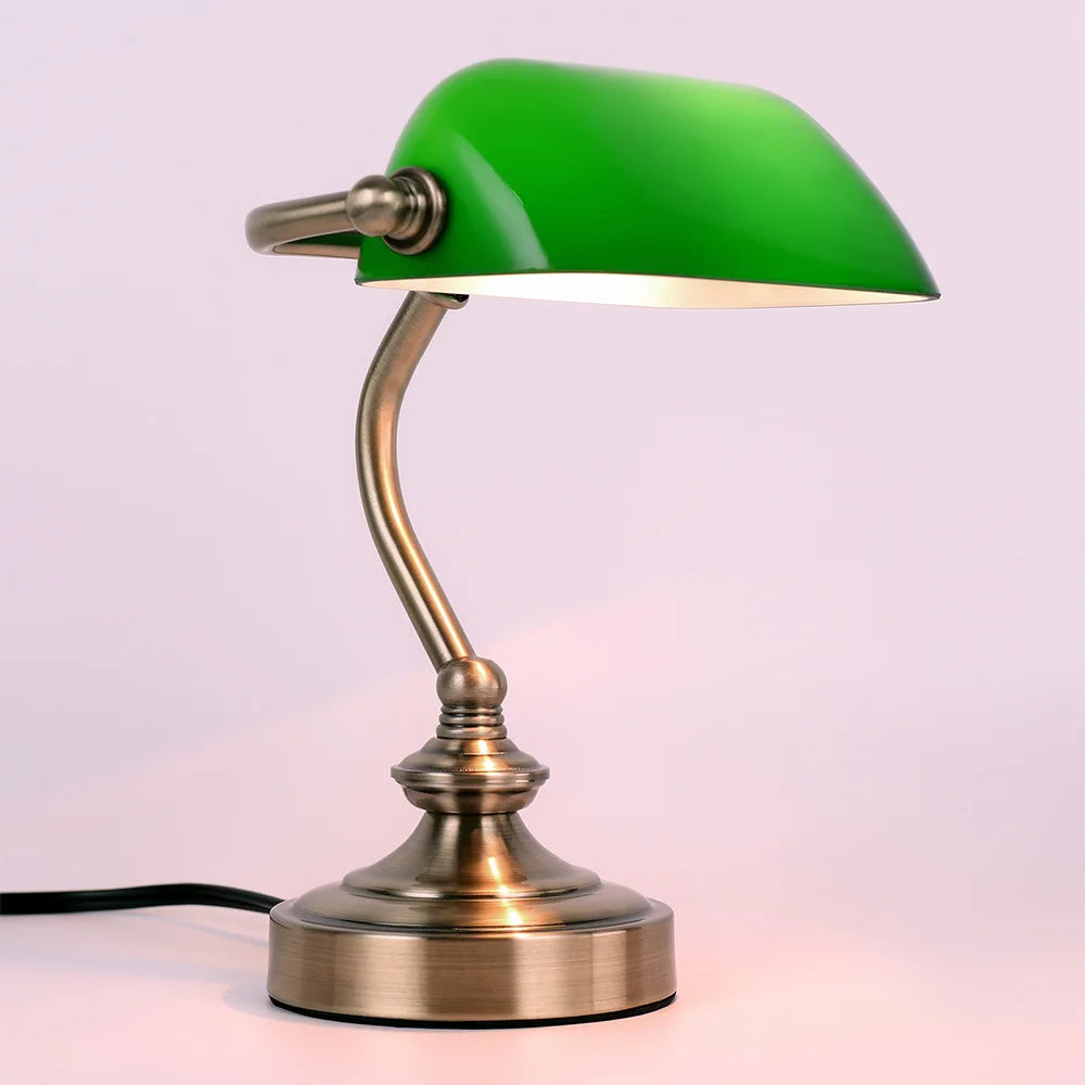 Vintage lampka nocna - jadeitowy blask
