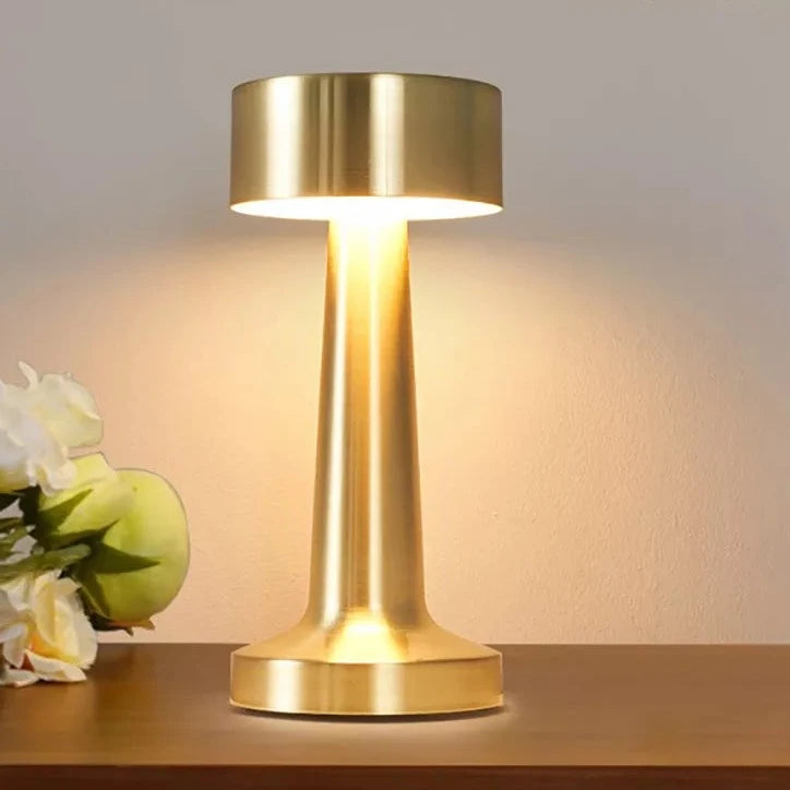 Vintage Lampka Nocna - Bursztynowa Elegancja