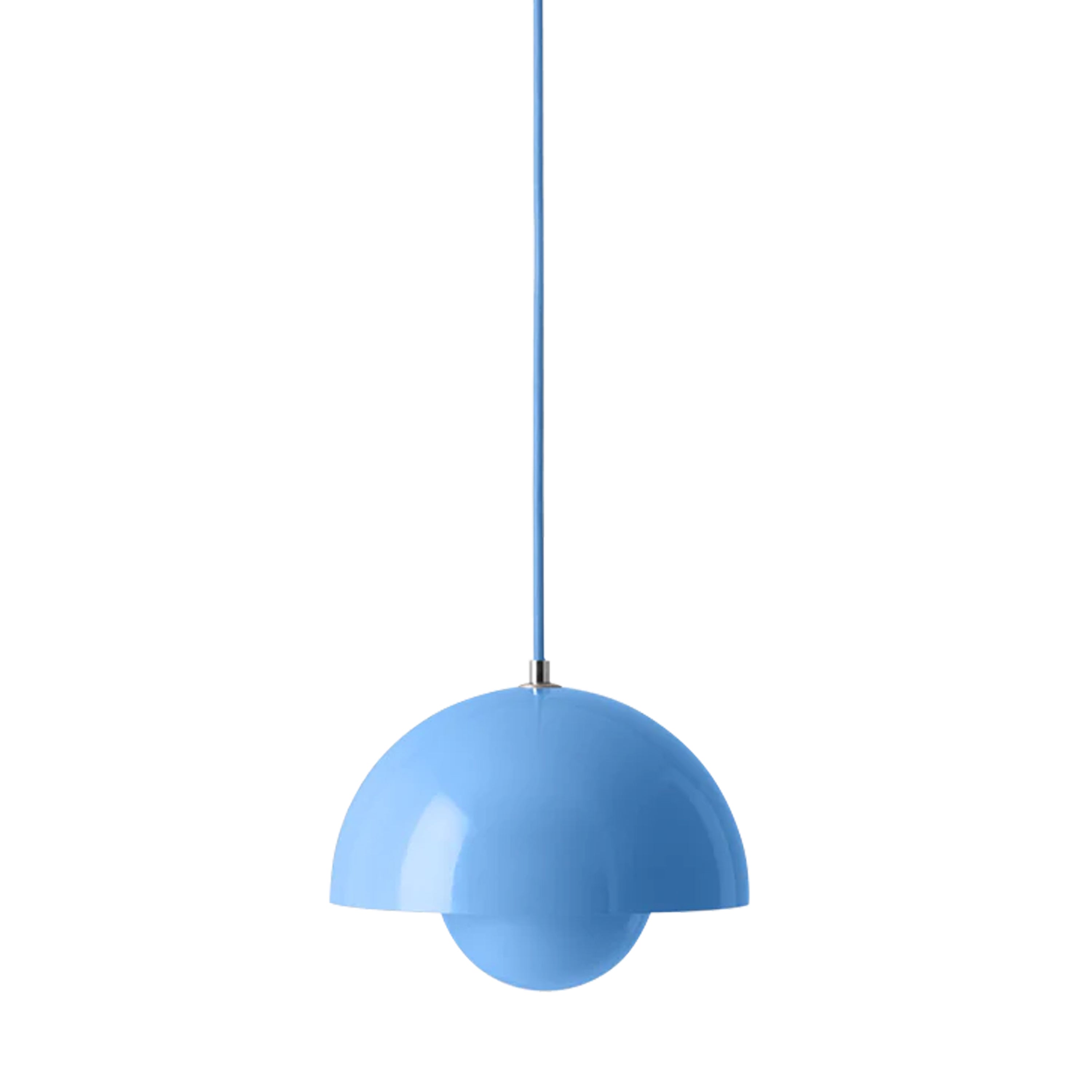 Lampa wisząca w kształcie niebieskiego grzybka