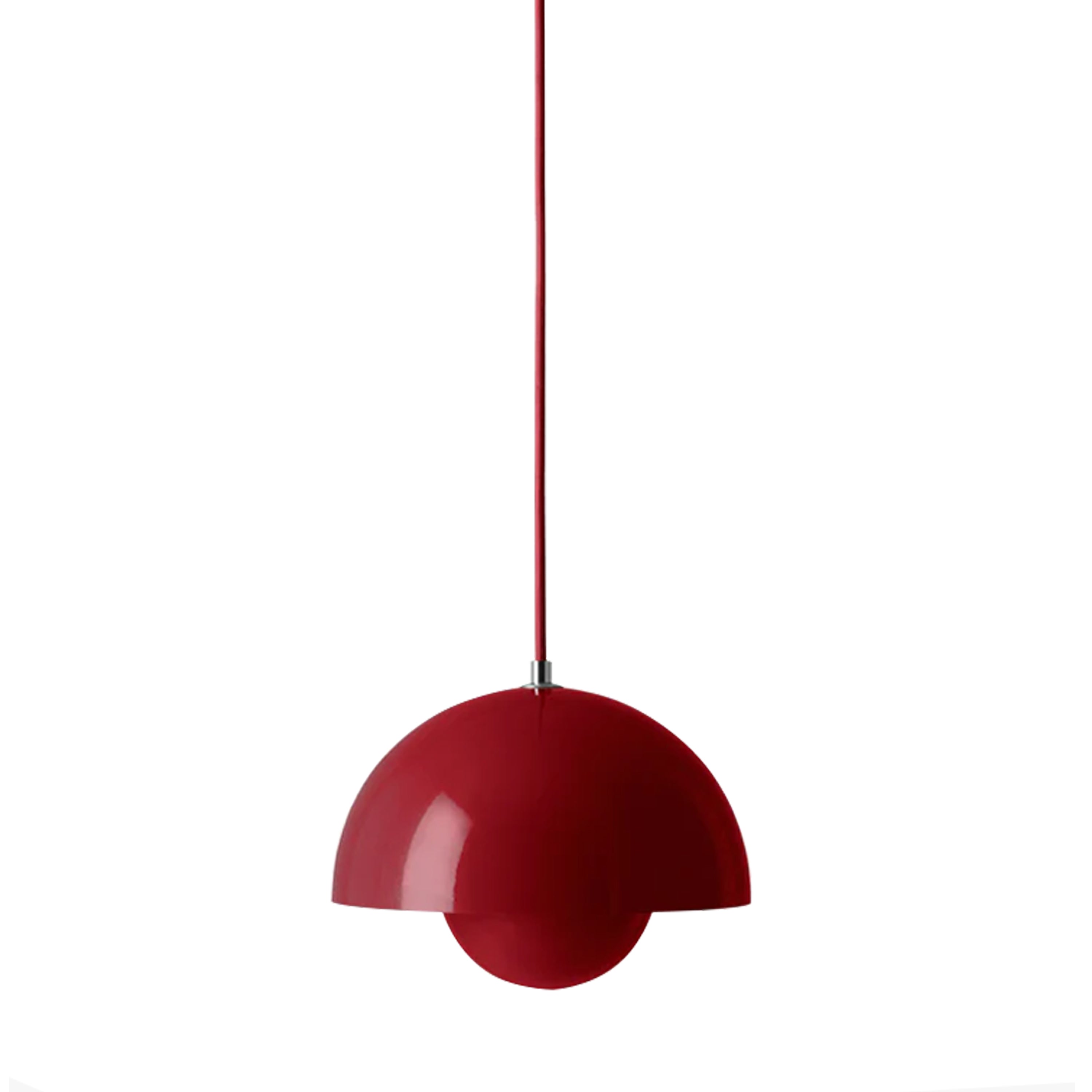 Lampa wisząca grzybkowa - Oslo czerwona